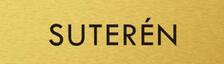 Štítok na dvere zlat.mat. 4x14cm text / SUTERÉN