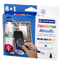 Sada popisovačov DECOR Metalic Centropen 2737/8+1