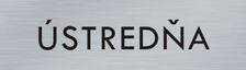 Štítok na dvere strieb.mat. 4x14cm text / ÚSTREDŇA