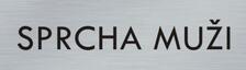 Štítok na dvere strieb.mat. 4x14cm text / SPRCHA MUŽI