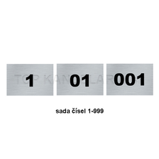 SC123 štítky na dvere s číslami 1 - 999