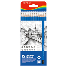 Set ceruziek na skicovanie 8B - 6H KEYROAD sada 12 ks