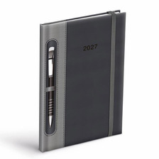 Diár 2027 týždenný A5 modro šedy - priestor na pero 7781586