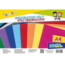 Dekoračná plsť GIMBOO A4 160g 10ks mix farieb