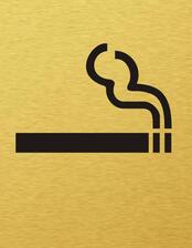 Štítok na dvere zlat.mat. 7x9cm Picto / Fajčiareň