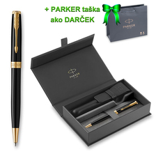 Parker Sonnet čierne lakované pero GT BP, darčeková kazeta s puzdrom