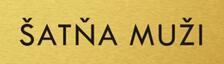 Štítok na dvere zlat.mat. 4x14cm text / ŠATŇA MUŽI