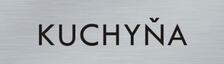 Štítok na dvere strieb.mat. 4x14cm text / KUCHYŇA
