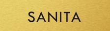 Štítok na dvere zlat.mat. 4x14cm text / SANITA
