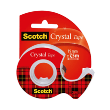 Lepiaca páska krištáľovo číra Scotch , 19 mm x 7,5 m, 1 rolka v zásobníku 