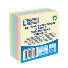 Samolepiaci bloček DONAU 5 pastelových farieb 76x76mm 450l 