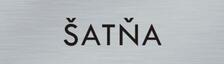 Štítok na dvere strieb.mat. 4x14cm text / ŠATŇA