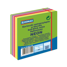 Samolepiaci bloček Donau 76x76mm 400l neónová zelená 