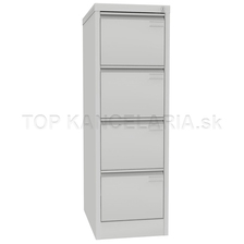 KSB14e kovová kartotéka 4 zásuvky A4 širka 41,3cm, šedá
