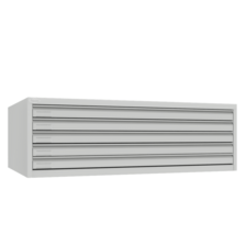 SRM100e zásuvková skriňa na vodorovné ukladanie šedá RAL7035 42,5 x 131,5 x 92 cm