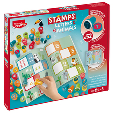 Kreatívna súprava Maped Stamps Alphabet &amp; Animals 52 ks pečiatok