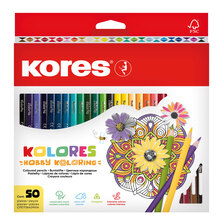 Farebné cerurky Kores Kolores Mandalas 50 farieb