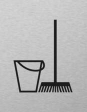 Štítok na dvere strieb.mat. 7x9cm Picto / Miestnosť pre upratovačku