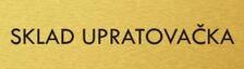 Štítok na dvere zlat.mat. 4x14cm text / SKLAD UPRATOVAČKA