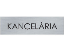 Štítok na dvere strieb.mat. 4x14cm text / KANCELÁRIA