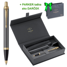 Parker IM šedé pero so zlatým klipom GT BP