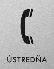 Štítok na dvere strieb.mat. 7x9cm Picto / Zákaz telefonovania