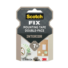 Scotch® Obojstranná montážna páska do interiéru, 19 mm x 1,5 m 