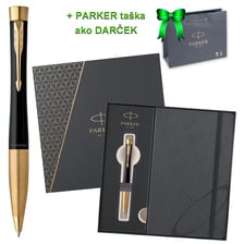 Parker URBAN Muted čierne pero GT BP, darčeková kazeta so zápisníkom