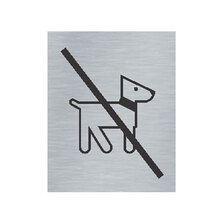 Štítok na dvere strieb.mat. 7x9cm Picto / Zákaz vstupu so psom