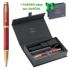Parker IM Premium červený roller GT RB, darčeková kazeta s puzdrom