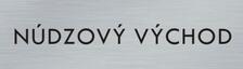 Štítok na dvere strieb.mat. 4x14cm text / NÚDZOVÝ VÝCHOD