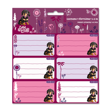 Štítky na zošity 3x6ks Puppy