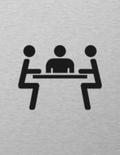 Štítok na dvere strieb.mat. 7x9cm Picto / Zasadačka