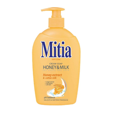 Mitia tekuté mydlo 500 ml Honey&amp;Milk dávkovačom