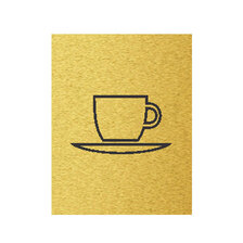 Štítok na dvere zlat.mat. 7x9cm Picto / KUCHYNKA