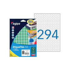 Színes kör alakú címkék 8mm Agipa A5