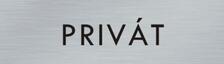 Štítok na dvere strieb.mat. 4x14cm text / PRIVÁT