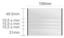Ac206/BL násten.tabuľa 155x124mm Alliance Classic/46,5+(3x15,5s)+31