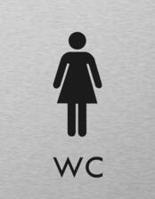 Štítok na dvere strieb.mat. 7x9cm Picto / WC ženy