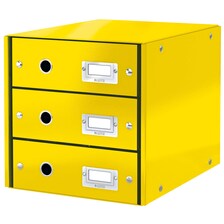 604816 Zásuvkový box 3 Click &amp; Store žltá WOW