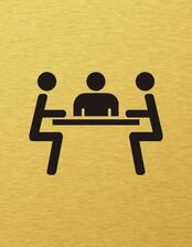 Štítok na dvere zlat.mat. 7x9cm Picto / Zasadačka