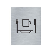 Štítok na dvere strieb.mat. 7x9cm Picto / Kuchynka s jedálnou