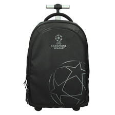 Školská taška na kolieskach UEFA Black 531417