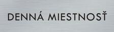 Štítok na dvere strieb.mat. 4x14cm text / DENNÁ MIESTNOSŤ