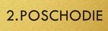 Štítok na dvere zlat.mat. 4x14cm text / 2. POSCHODIE