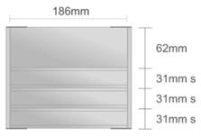 Dc123/BL nástenná tabuľa 186x155 mm design Classic