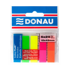 Samolepiace záložky DONAU neon 12 x 45mm