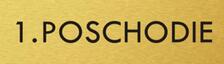 Štítok na dvere zlat.mat. 4x14cm text / 1. POSCHODIE