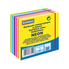 Samolepiaci bloček DONAU neonový mix 76x76mm 400listov