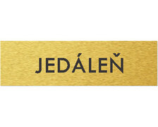 Štítok na dvere zlat.mat. 4x14cm text / JEDÁLEŇ